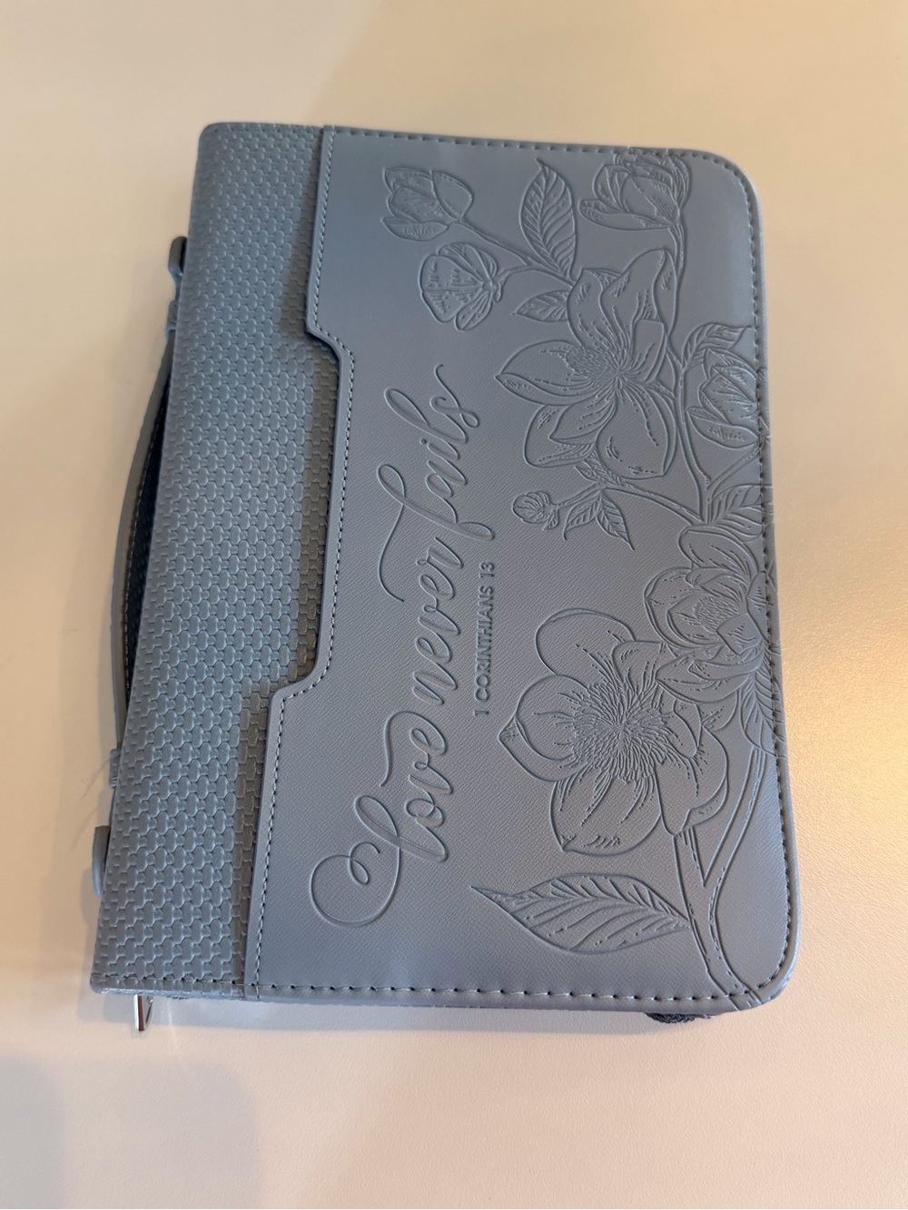 Tablet Folio Case with Floral Embossing - Blue